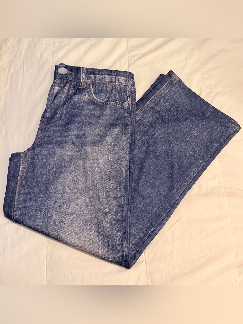 Relaxed comfort wide-leg sweatpant jeans